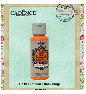 Cadence Style Matt Enamel Cam & Porselen Boyası 59 ml. E-340 Balkabağı 