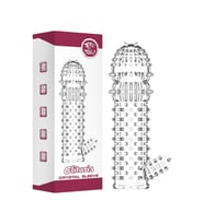 Baile Clitoris Crystal Sleeve Tırtıklı Uzatmalı Silikon Penis Kılıfı