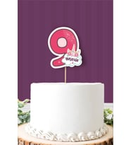 Unicorn Temalı 9 Yaşında (dokuz) Pasta Süsü *Kalın Kağıt