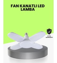 Katlanabilir 4 Kollu Led Ampül 60 Watt 6000 Lumen Beyaz Işık