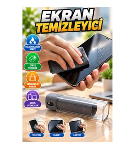 Doldurulabilir Ekran Temizleme Sprey Şişesi – Telefon, Tablet ve Laptop İçin Taşınabilir Temizlik Ap