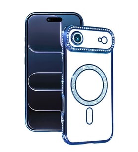 Newface Apple iPhone 17 Air Joke Simli Magneticsafe Kılıf - Mavi