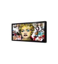 Madonna Kolajı Çerçeveli Cam Tablo