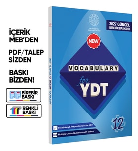 2027 YDT MEBİ İngilizce 12.Sınıf Vocabulary Kelime Bilgisi Soru Bankası Kitabı Çözümlü BASKI ÜCRETİ