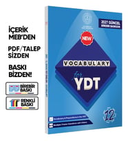 2027 YDT MEBİ İngilizce 12.Sınıf Vocabulary Kelime Bilgisi Soru Bankası Kitabı Çözümlü BASKI ÜCRETİ