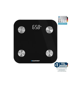 Akıllı Bluetooth Dijital Baskül, Siyah Renk, Çok Fonksiyonlu, Sağlıklı Ölçüm