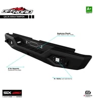 Sedan 4Wd Uyumlu Off Road İsuzu D-Max 3 Çelik Arka Tampon V1 Ledli 2019 Üzeri