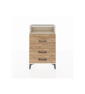 Arges Komodin Tek Raflı 3 Çekmeceli 60x30x96 Aytaşı-Çam
