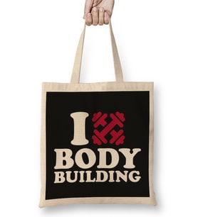 I love Bodybuilding Bez Çanta Uzun Saplı