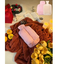 Trend Color Sıcak Su Torbası Pudra Pembe Peluş Ayak Isıtıcı 2 Litre Sıcak Su Torbası İle Beraber