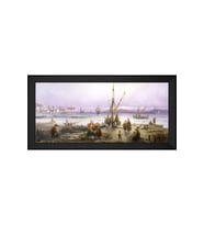 Manzara Temalı Kanvas Tablo 50 x 70 cm Siyah Çerçeve