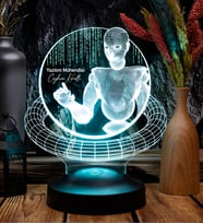 Web Tasarımcı hediyesi, Yazılımcılar İçin Hediye, Grafiker Hediyesi, Developer Hediyesi, Matrix Temalı 3D Led Lamba