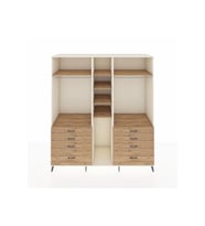 Kronos Dolap 8 Raflı 8 Çekmeceli 3 Askılı 220x59x243 Aytaşı-Çam/Çam
