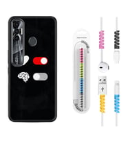 Tecno Spark 6 6 Go 8C 8 Pro 7 7 Pro Kılıf Kablo Koruma Spiral Silikon Love Brain 1722