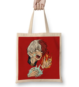 My Hero Academia Todoroki Faces Bez Çanta Uzun Saplı