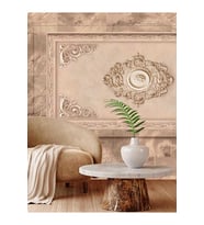 Dreamwall 3D Eskitme Taş Duvar  Desenli Silinebilir Tekstil Duvar Kağıdı (Çok Renkli)