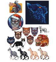 Kedi Sticker Set-1 15 Parça Telefon, Tablet, Defter, Laptop Sticker
