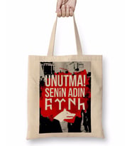 Unutma Senin Adın Türk Bez Çanta Uzun Saplı