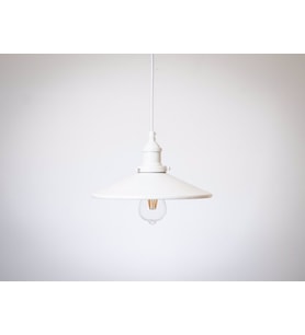 RİOLİGHT RETRO TEKLİ METAL SARKIT AVİZE ŞAPKA ÇAPI: 28CM (Siyah)