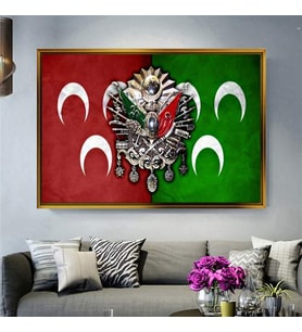 Altın Çerçeveli dekoratif tablo l354 (Gold)