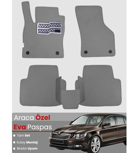 SKODA SUPERB (2008-2015) Uyumlu EVA Paspas Tam Set–Oto Paspas,Araca Özel,Kolay Montaj
