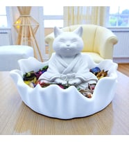 YOGA YAPAN KEDİ VE KÖPEK FİGÜRLÜ DEKORATİF FİGÜRLER (Model 1)