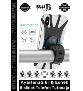 #TelefonTutucu Ayarlanabilir Sök Çıkar Dayanıklı Dirençli Esnek Silikon Bisiklet Telefon Tutacağı