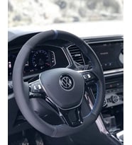 Volkswagen Golf 7 F1 OLMAYAN ARAÇLARA UYGUNDUR Araca Özel Nubuk Noktalı Yüzüklü  Direksiyon Kılıfı