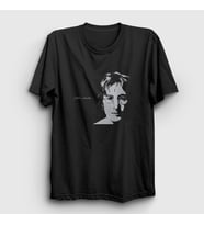 Presmono Unisex Siyah Self Portrait Beatles John Lennon T-Shirt 35127tt