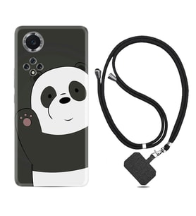 Huawei Nova Y70 Y90 Nova 9 SE  Kılıf Boyun Askılı Silikon Hello Panda 1709