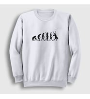 Presmono Unisex Beyaz Evolution Evrim Spor Tennis Tenis Sweatshirt 333507tt (Beyaz)