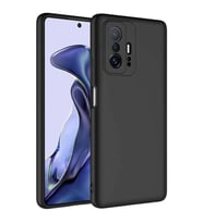 Coverzone Xiaomi 11T 5G ?le Uyumlu K?l?f Z-Mara Lansman Vieri Tam Koruma Arka Kapak Kamera Koruma �?k?nt?l? P�r�zs�z Y�zey Siyah