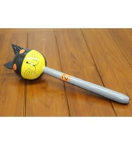 Northcity Batman ile Uyumlu Ahşap Kedili Marakas (25 cm) - Bebek ve Çocuklar İçin Güvenli El Oyuncağı
