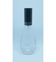 PARFÜM ŞİŞESİ 70 ML (2 ADET) BOŞ AMPUL ŞİŞE SİYAH METAL VALF VE KAPAK
