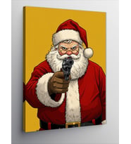 Kanvas Tablo Silahlı Noel Baba