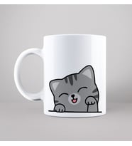Sevimli Kedi Baskılı Kupa