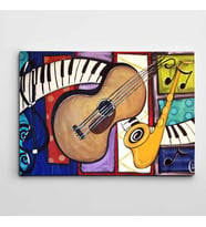 Müzik Modern Sanat Kanvas Tablo