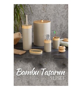 TransForMacion 5 li Banyo Seti Bambu Design LATTE 718979