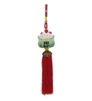 Feng Shui Maneki Neko Şans Kedisi Yeşil No.2 (Karışık)