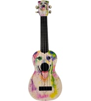 Hawaiian U202-dog Çocuk Gitarı - Köpek Figürlü (eğitim - 30 İnç)  6 Telli Naylon Yapı, Sevimli Grafik Tasarım, Başlangıç Seviyesi İçin İdeal Klavye  Ölçü: 30 İnç / 76 Cm (1/4 Boy - 4-7 Yaş Arası İçin)