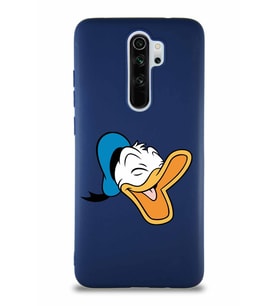 Xiaomi Redmi Note 8 Pro Soft Premier Kapak Donald Duck-E Tasarımlı Silikon Kılıf - Lacivert (Şeffaf)