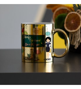 Türkçe Öğretmeni Gold Kupa Bardak 006