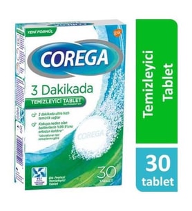 Corega Temizleyici Tablet 30 Adet - 3 Dakikada Temizlik 4047400011003