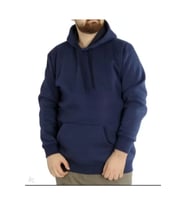 Erkek Uzun Kol Kapşonlu Basic Sweatshirt Hoodie - Lacivert