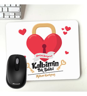 Kişiye Özel Kalbimin Sahibi Sevgililere Özel Mousepad