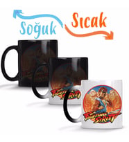 Street Fighter Fighting Street Sihirli Kupa Bardak Porselen