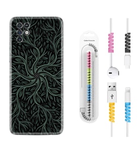 INFINIX Note 11 Pro Note 10 Hot 9 Play Kılıf Kablo Koruma Spiral Silikon Sarmaşıklar 1675