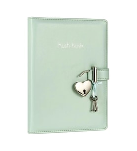 VICTORIA'S JOURNALS 124-1109 HUSH HUSH HEART PASTEL KUTULU KİLİTLİ 13x18cm 80gr.160YP.ÇİZGİLİ DEFTER