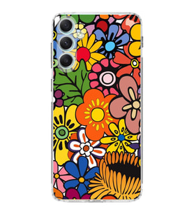 PrintiFy Samsung Galaxy A34 ile Uyumlu 1mm Slim Fit Retro Colors 2 Baskılı Şeffaf  Kılıf