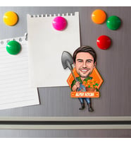Bahçe İşleri Seven Erkek Karikatürlü Buzdolabı Magneti